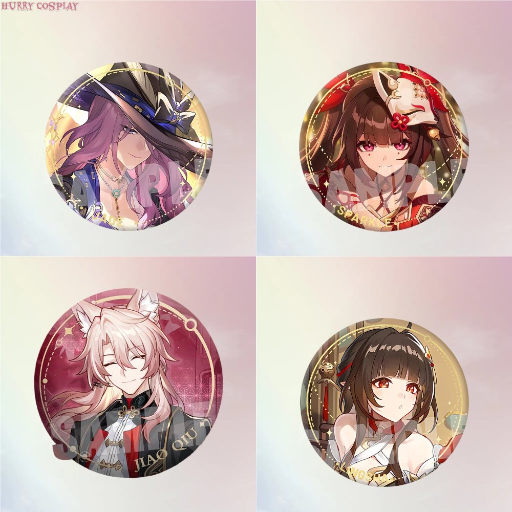 Honkai: Star Rail,Badge,Honkai Star Rail Character Badges 75mm Part 1